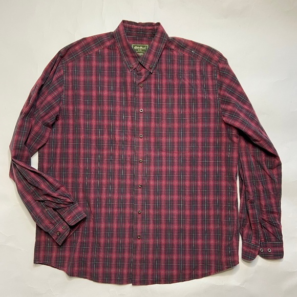 Eddie Bauer XL Tall Plaid Button Down Shirt - Picture 1 of 8